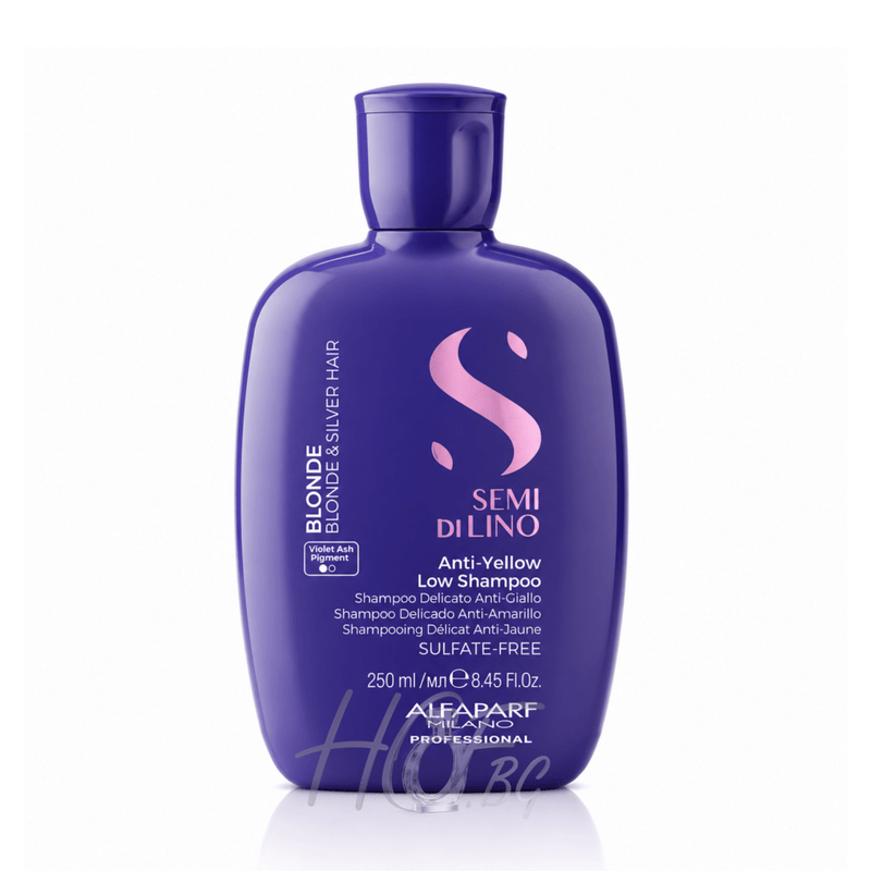Alfaparf Milano Semi Di Lino Blonde Intense Anti-Yellow Low Shampoo - шампоан за руса коса - HOF.BG